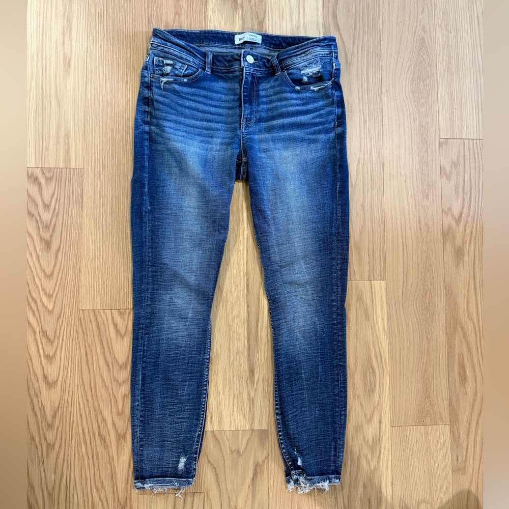 BKE Payton Mid-Rise Dark Blue Skinny Jeans